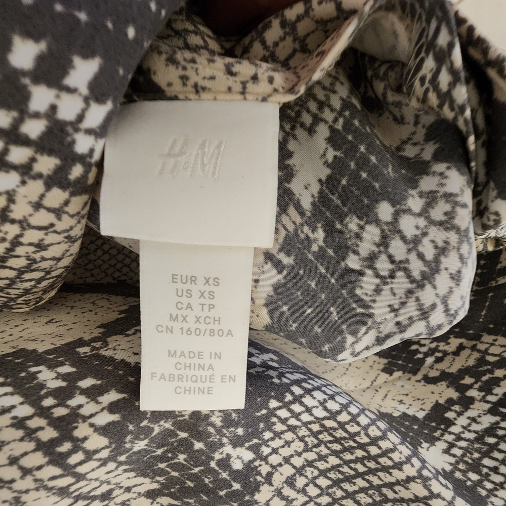 H&M Snakeskin Print Midi Dress XS - Picture 4 of 5